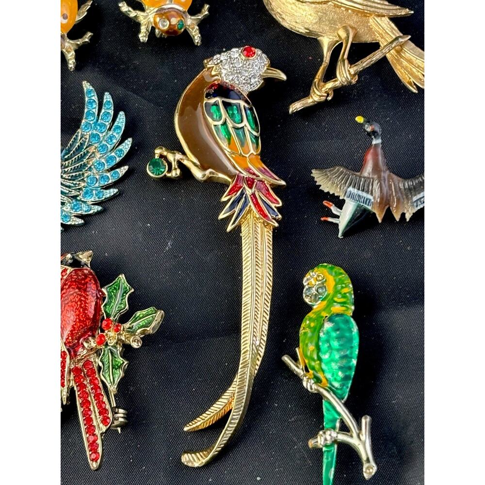 VTG Animal Brooch Pin Lot 22 Piece Estate Collection Signed JJ ULTRA SAC MONET+ - Picture 4 of 16